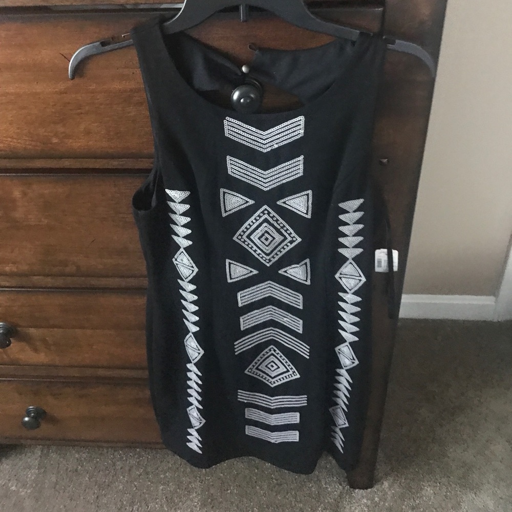 Black dress with sparkle detailing